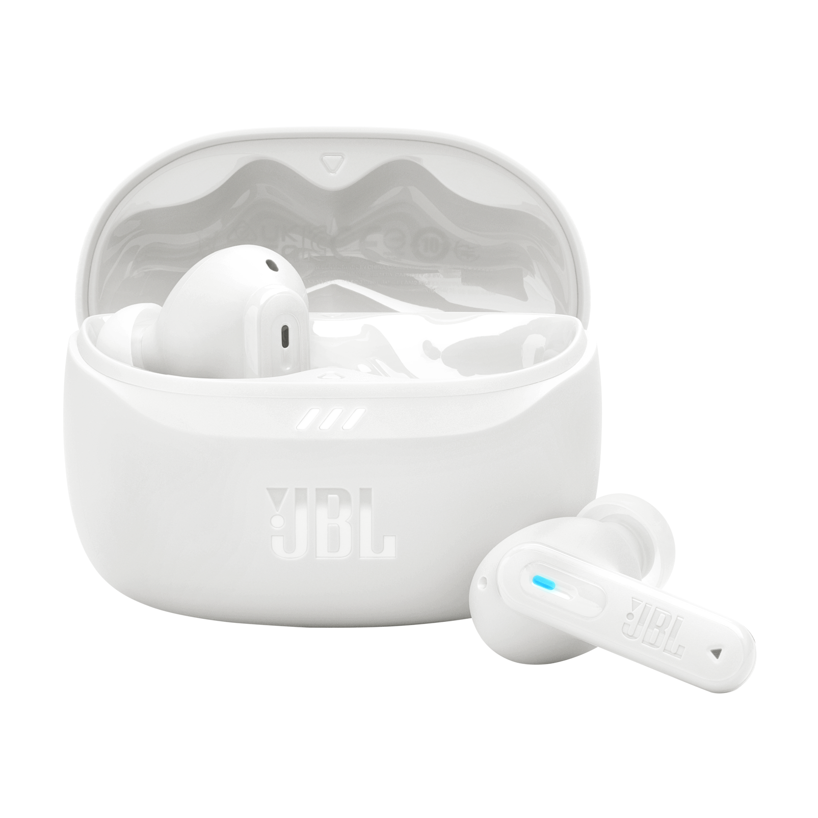 JBL Tune Beam 2 - White - True Wireless Noise Cancelling Earbuds - Hero
